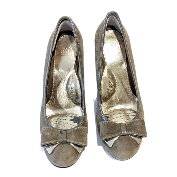 SOFFT brown suede kitten heel sz 6 - Picture 2 of 11